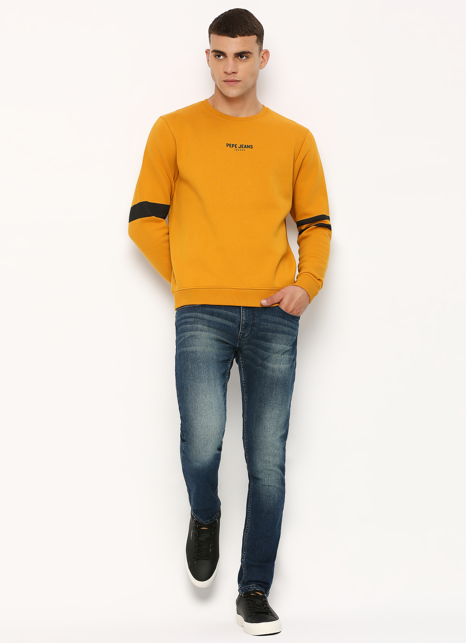 Yellow Printed Sweatshirt, , large image number 5