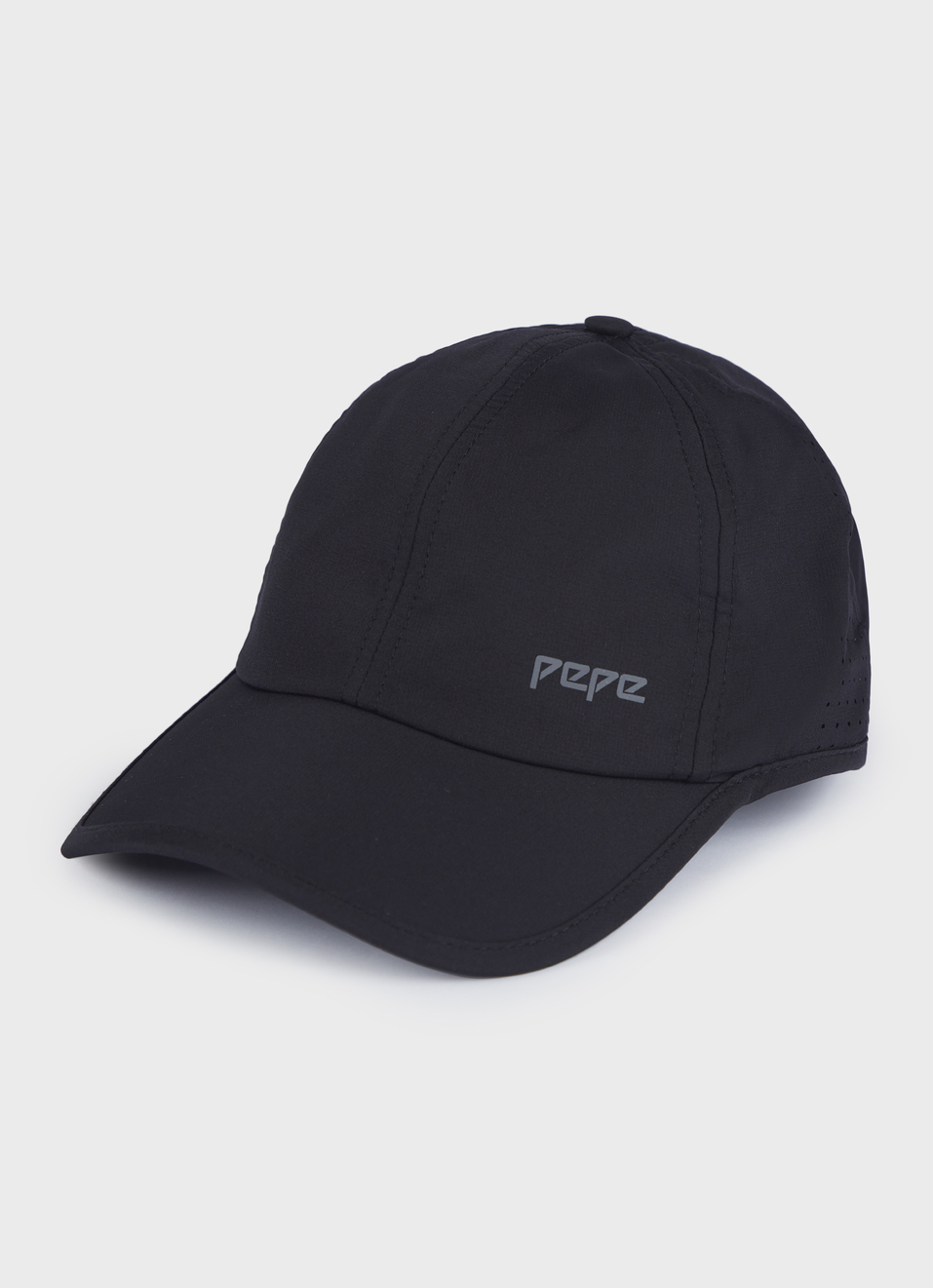 Men Black Sports Cap With Logo, , large image number 0