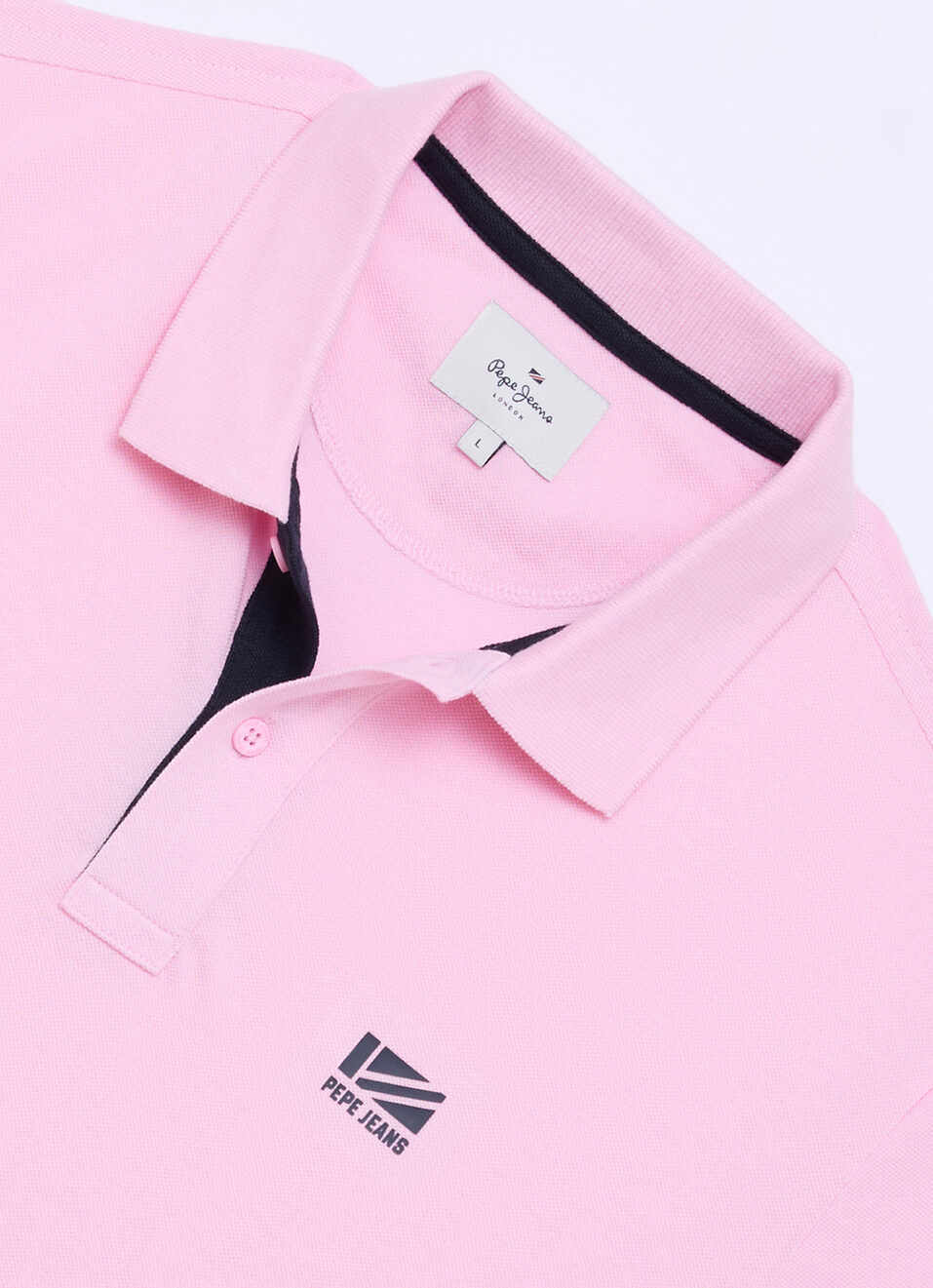 Men Pink Solid Polo T-shirt, , large image number 6