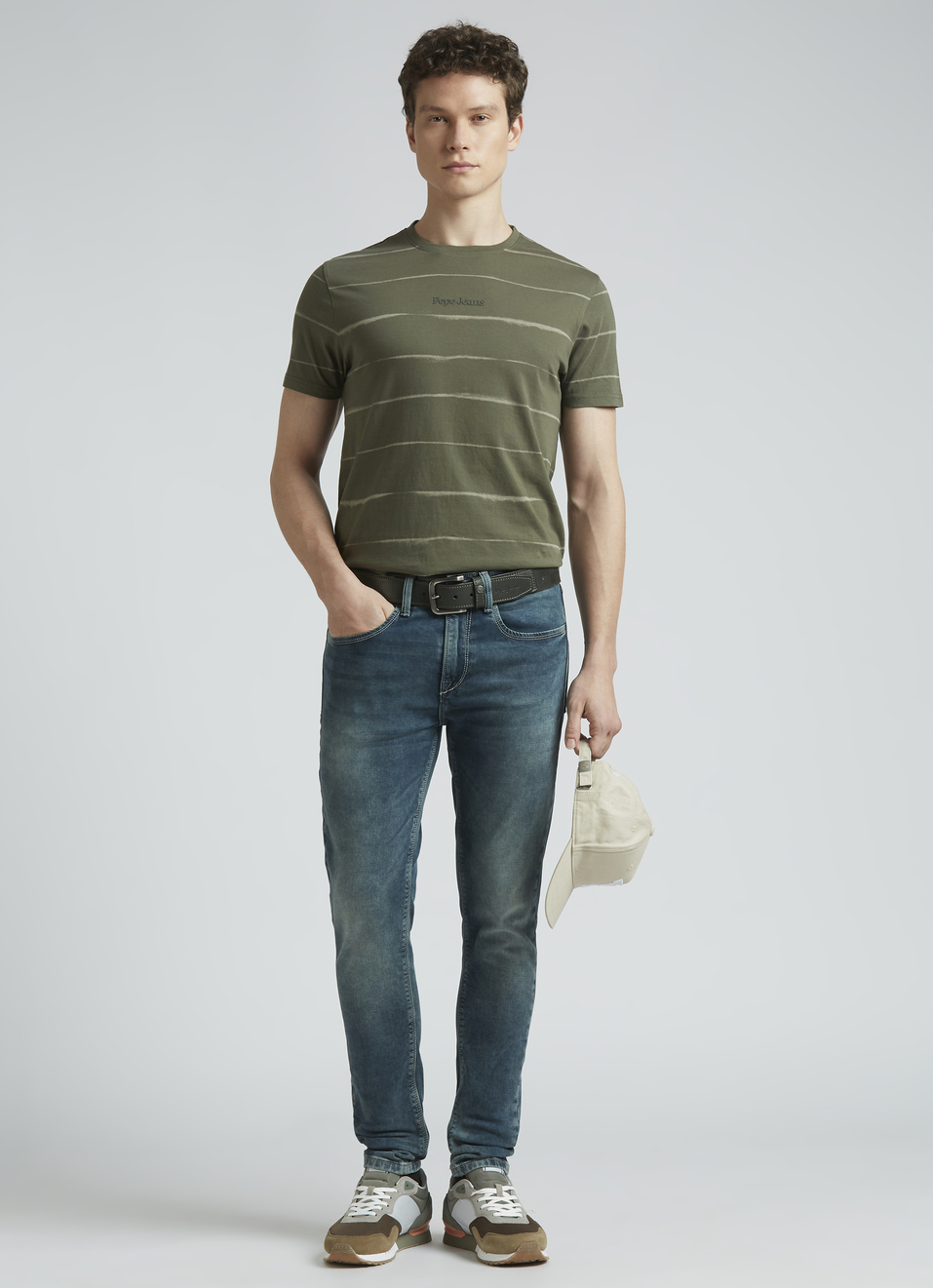 Green Horizontal Stripes Short Sleeve T-shirt, , large image number 5
