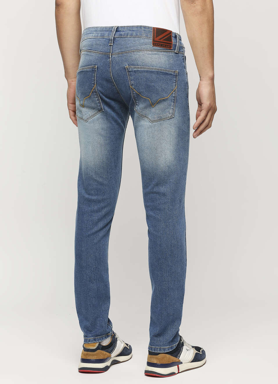 Vapour Light Blue Low Waist Tapered Jeans, , large image number 1