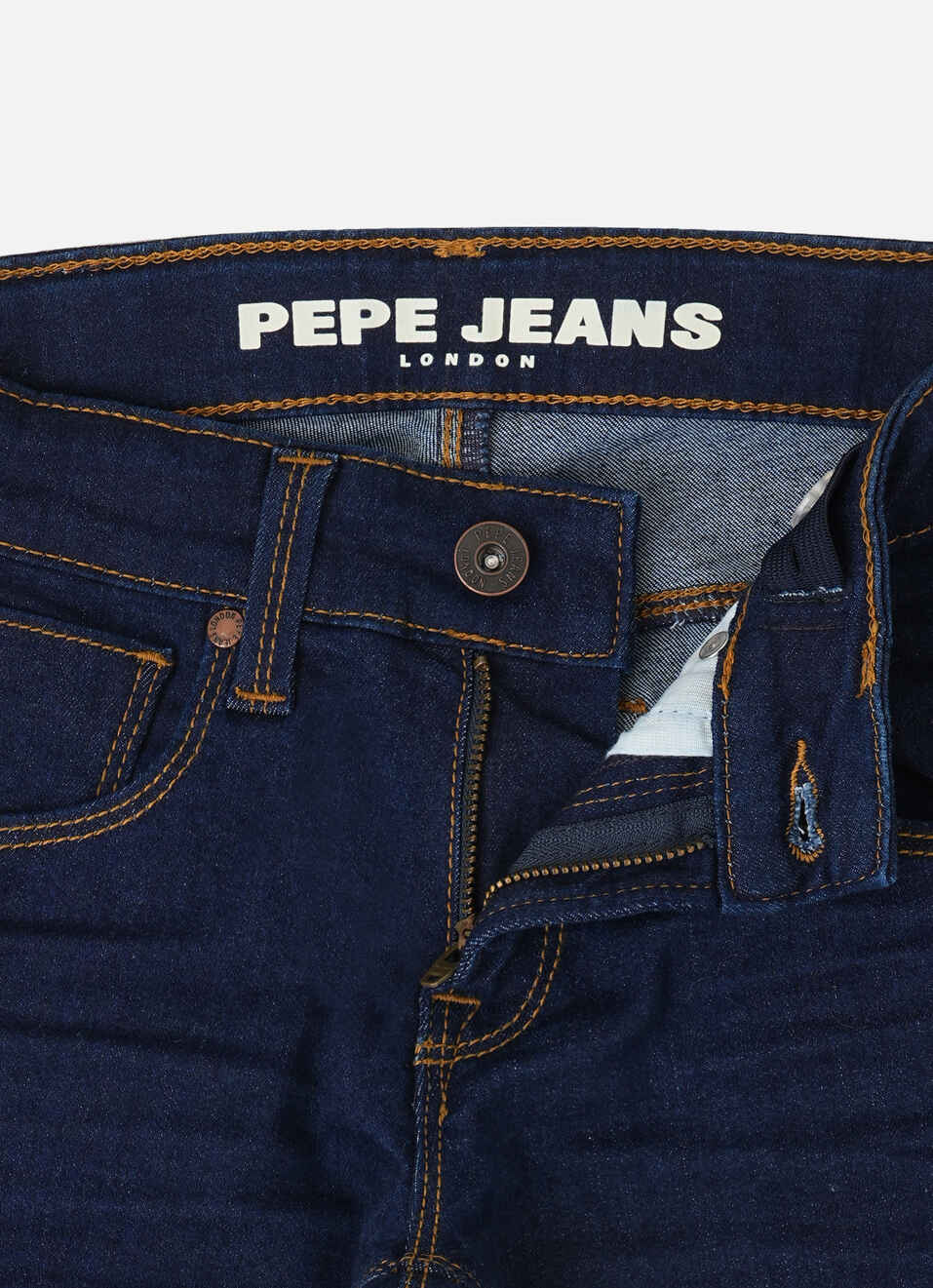 Boys Dark Blue Mid Rise Slim Fit Jeans, , large image number 3