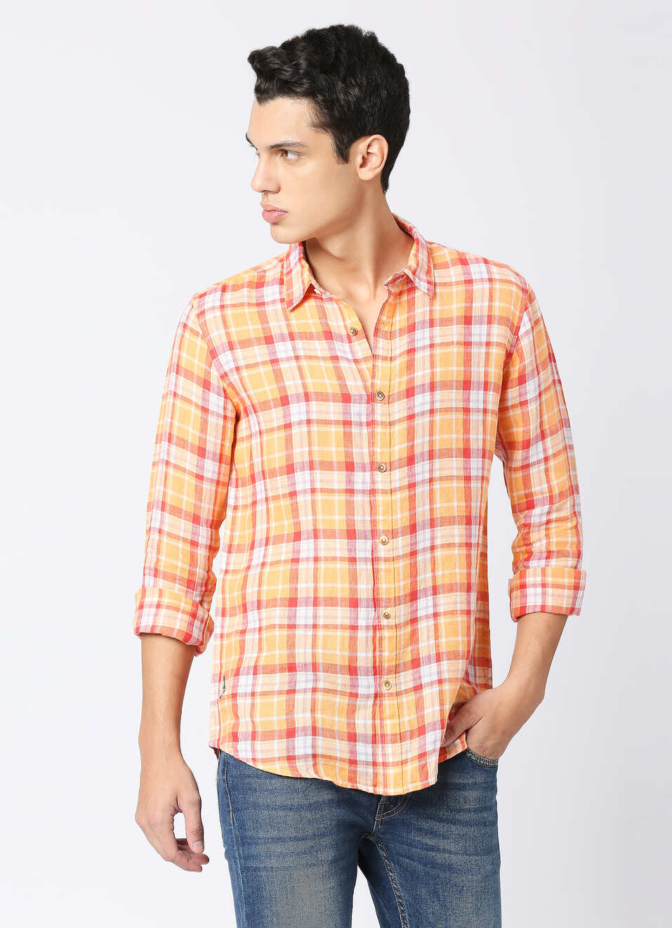 DIMMATI LS PURE LINEN CHECK, , large image number 0