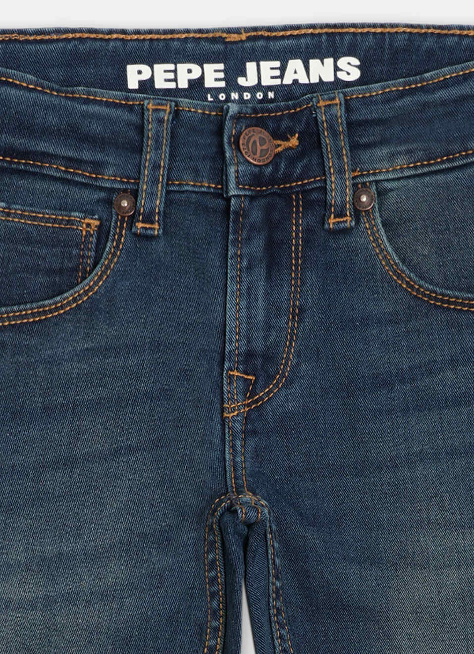 Boys Cash Dark Blue Mid Rise Slim Fit Jeans, , large image number 2