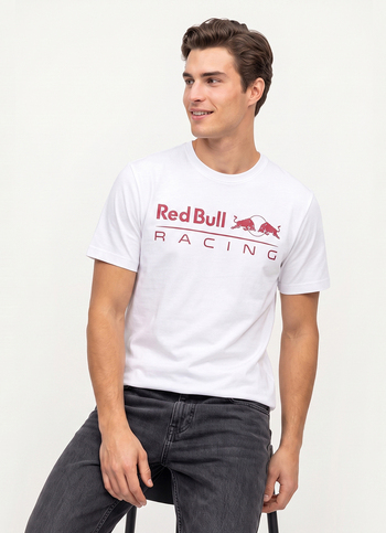 Men White Placement Print Crew Neck T-shirt