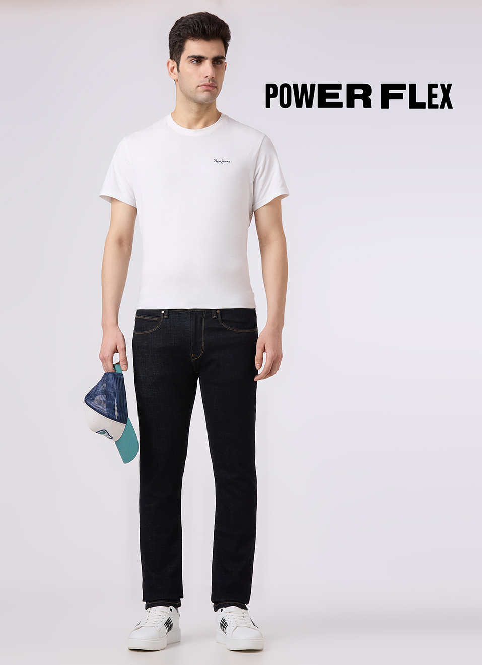 Men Raw Mid Rise Slim Fit Powerflex Jeans, , large image number 1