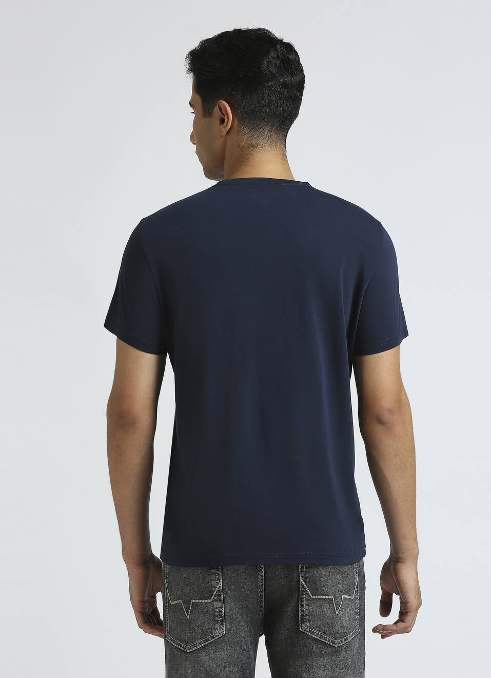 Navy Graphic Print Short Sleeved T-shirt, , large image number 2