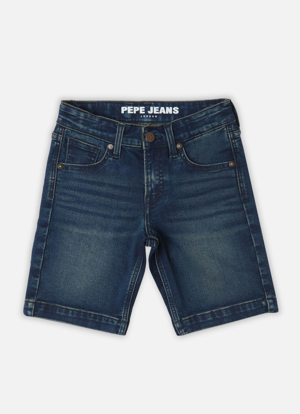 Boys Cash Dark Blue Mid Rise Gymindigo Shorts, , large image number 0