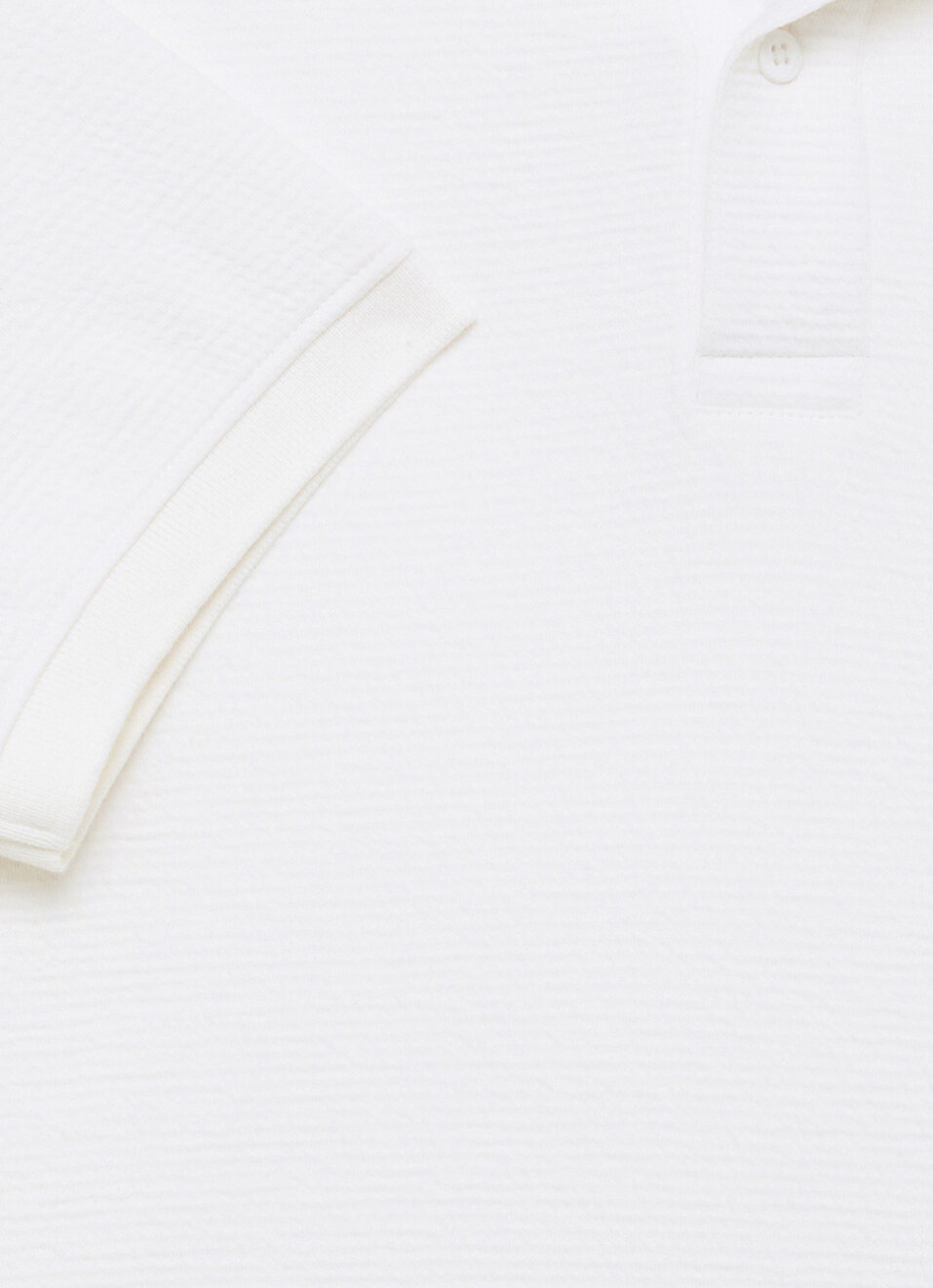 Men Off White Solid Polo Collar T-shirt, , large image number 7