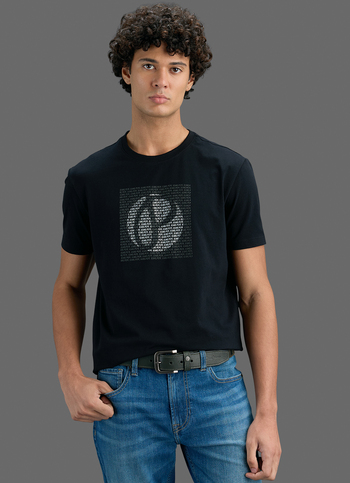 Men Black Slim Printed T-shirt