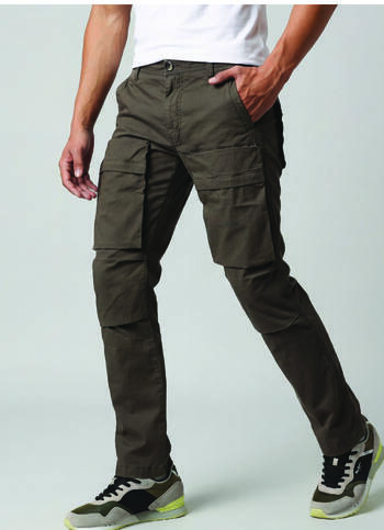 Cash Green Mid Rise Slim Fit Cargo Pants