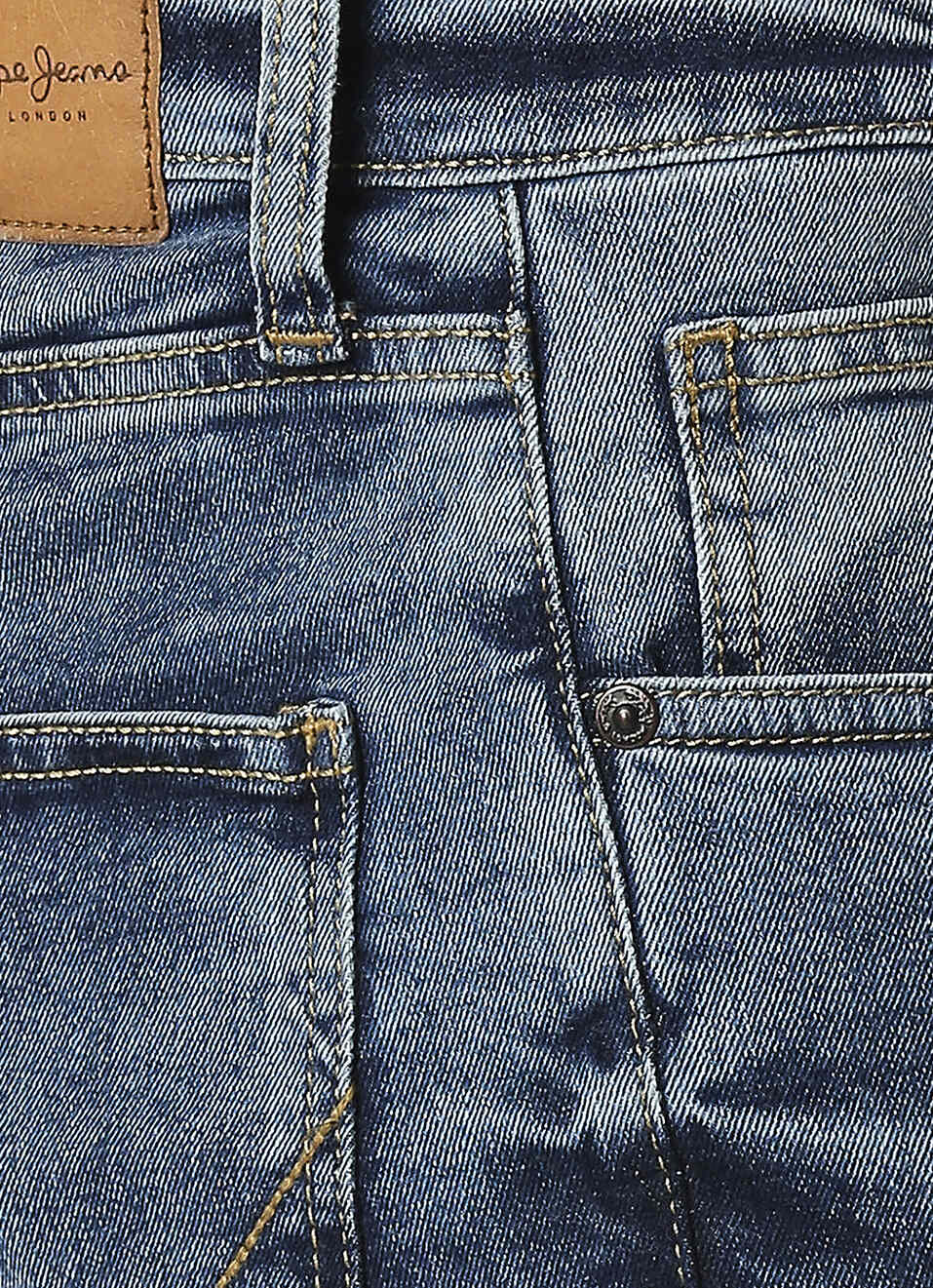 VAPOUR Mid Rise Jeans, Med Blue Denim, , large image number 4