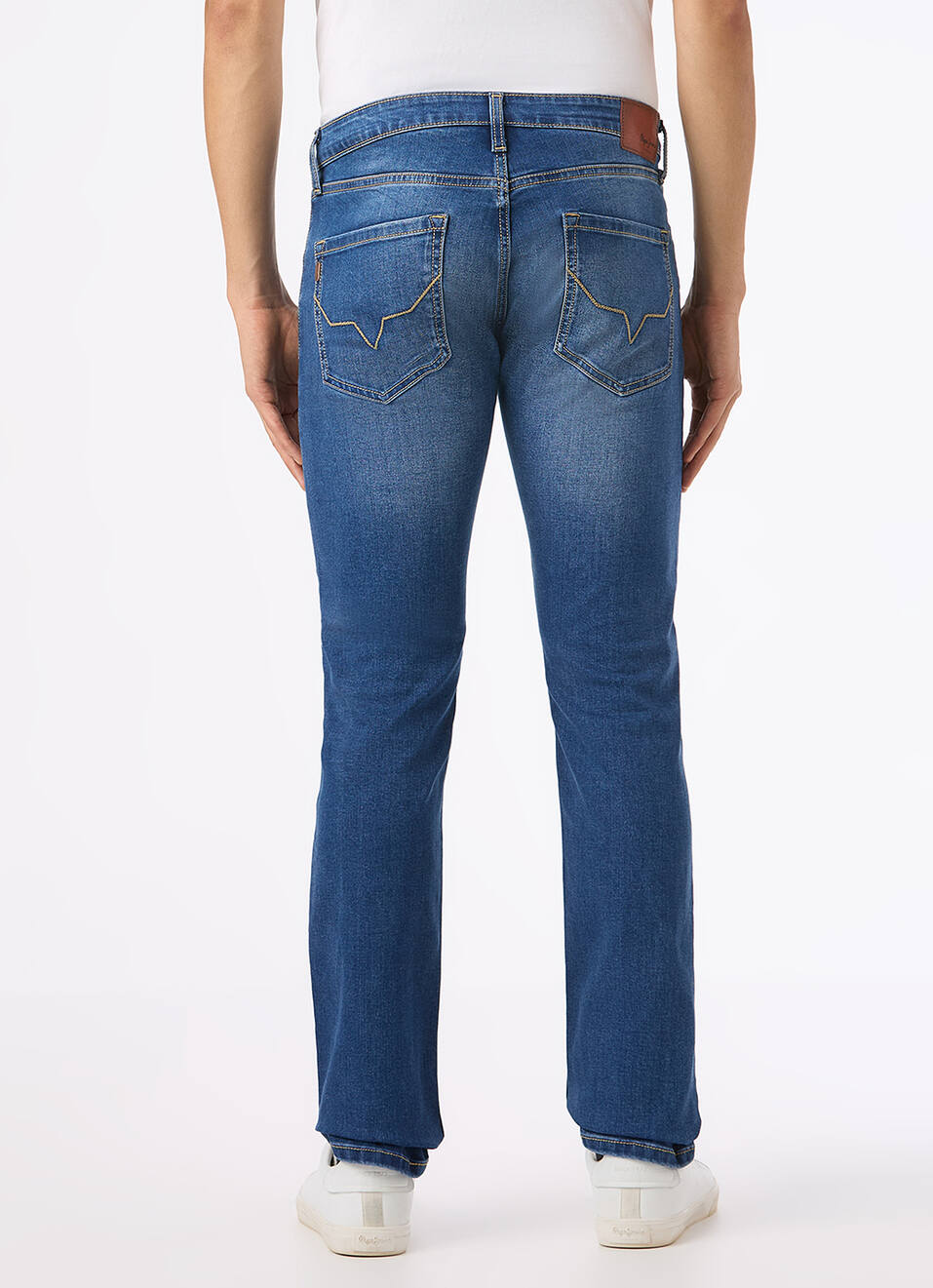 Men Blue Mid Rise Slim Fit Stretchable Jeans, , large image number 3