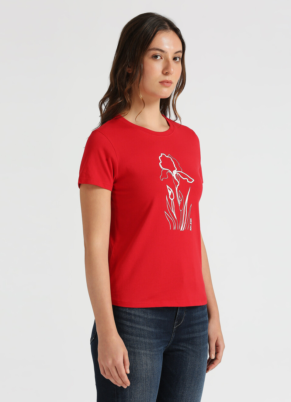 Red Graphic Print Short Sleeve T-shirt, , large image number 3