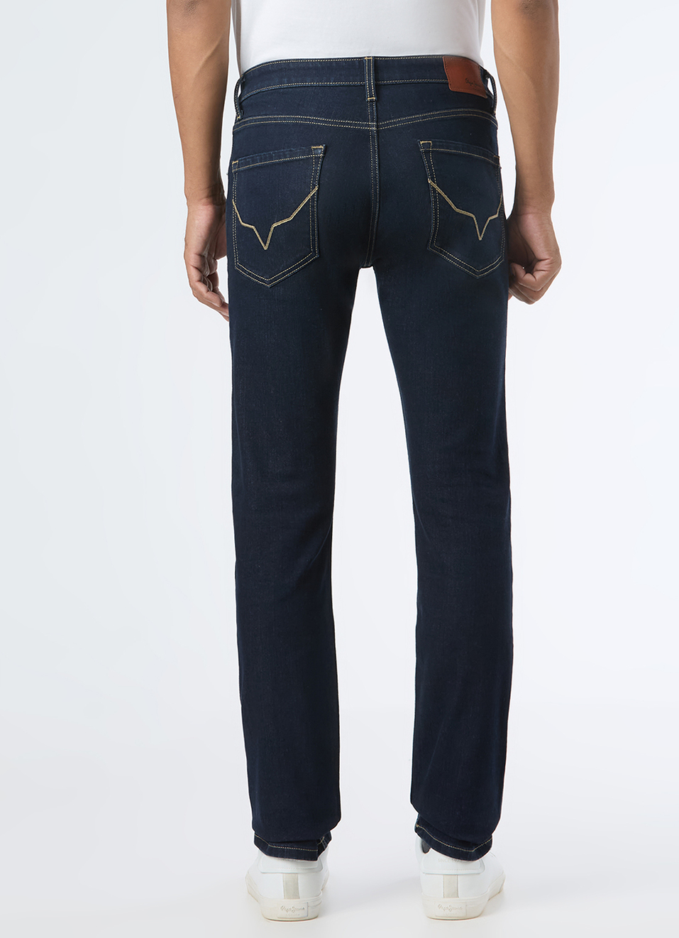 Men Dark Indigo Mid Rise Slim Fit Stretchable Jeans, , large image number 3