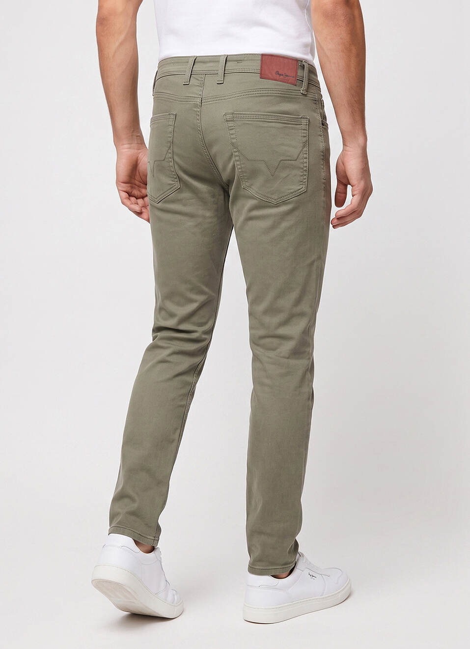Men Olive Slim Fit Stretchable Jeans, , large image number 3
