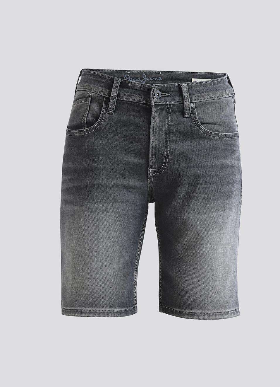 Black Mid Waist Denim Shorts, , large image number 7