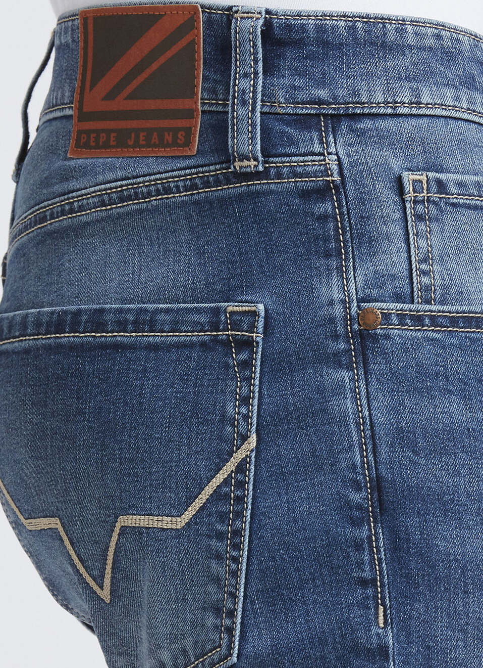 Vapour Blue Mid Rise Slim Jeans, , large image number 4