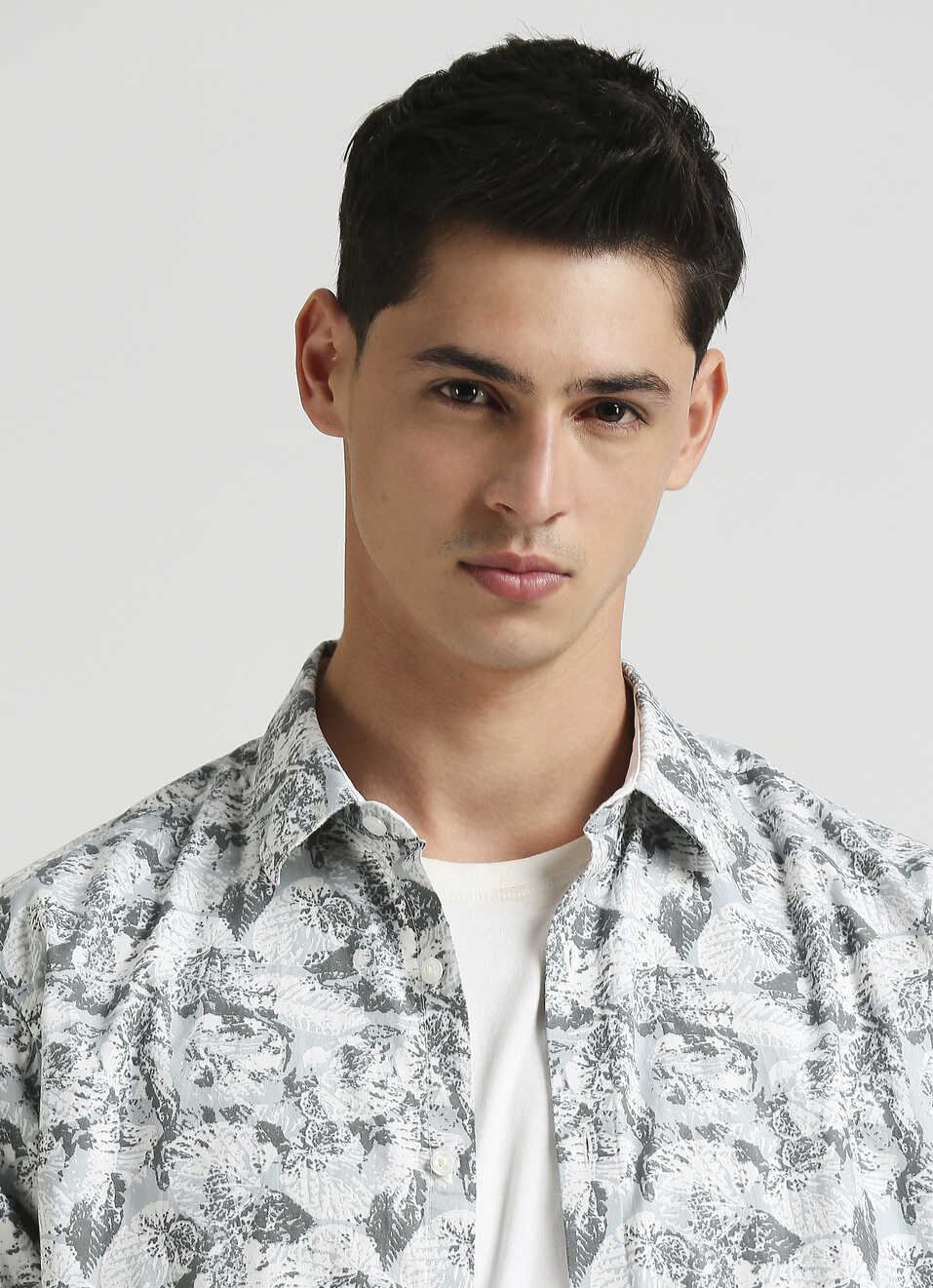Mint Tropical Print Premium Long Sleeve Shirt, , large image number 4