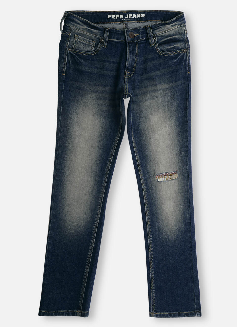 Boys Cash Dark Blue Mid Rise Slim Fit Jeans, , large image number 0