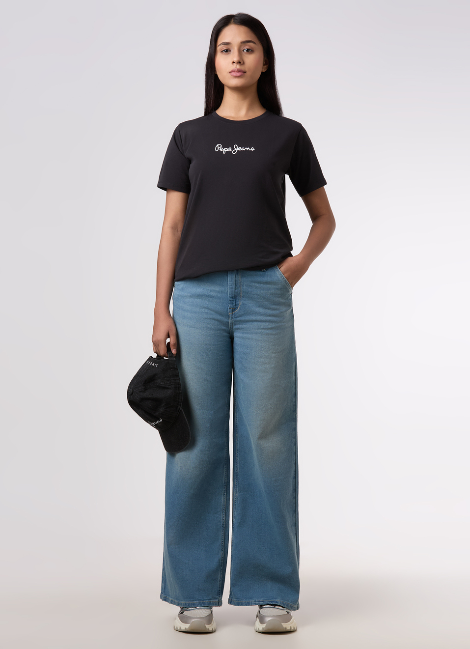 Women Blue High Rise Wide Leg Stretchable Jeans, , large image number 0