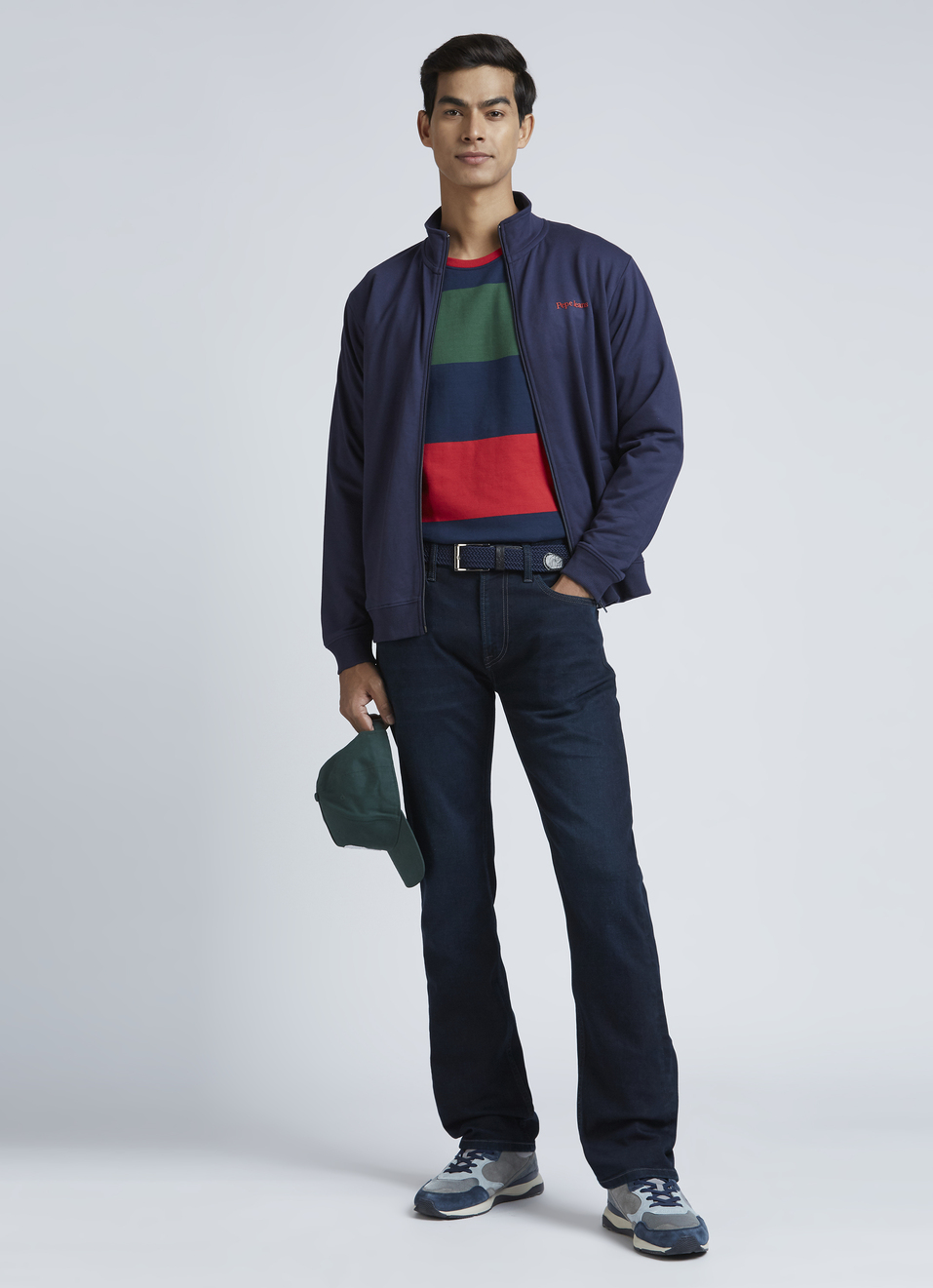 Navy Stripes Full Sleeve Sweatshirt, , large image number 5