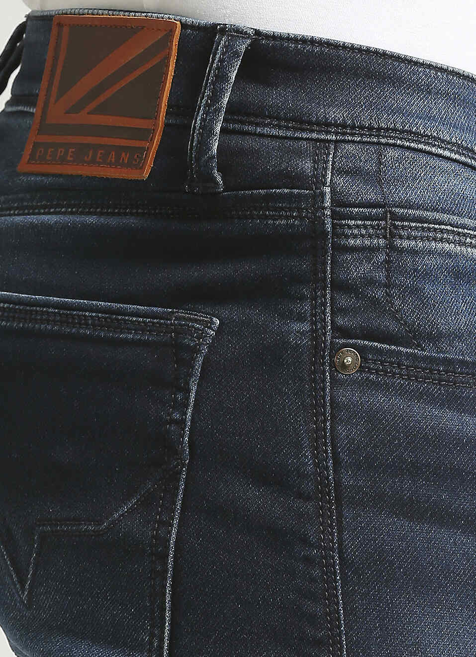 Vapour Dark Blue Low Rise Tapered Gymindigo Jeans, , large image number 4