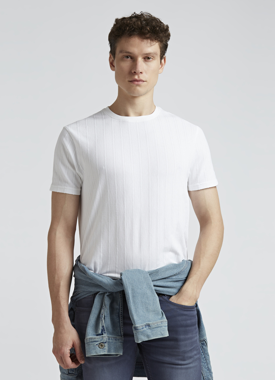 Off White Stripes Short Sleeve T-shirt, , large image number 0