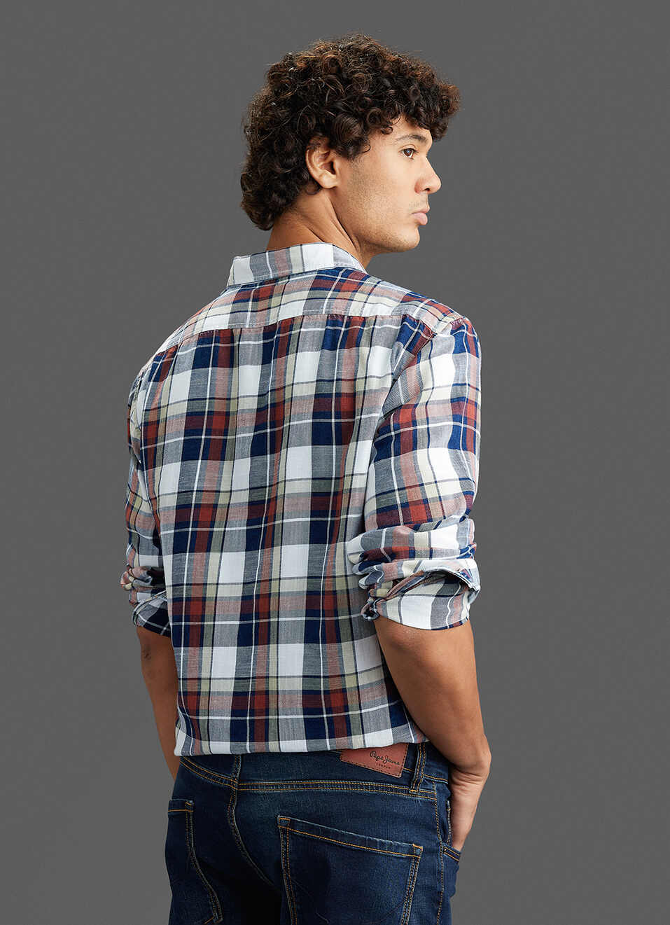 Mens Red Checked Full Sleeves Shirt, , large image number 6