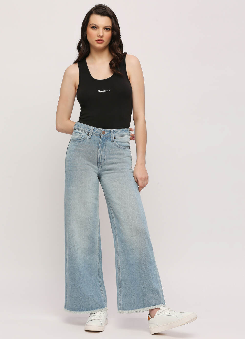 Wide Leg Loose Fit High Waist Jeans, , large image number 5
