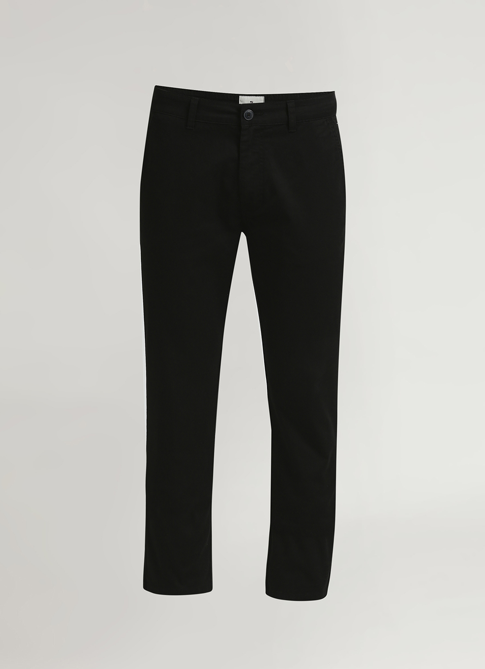 Men Black Mid Rise Stretch Chinos, , large image number 6