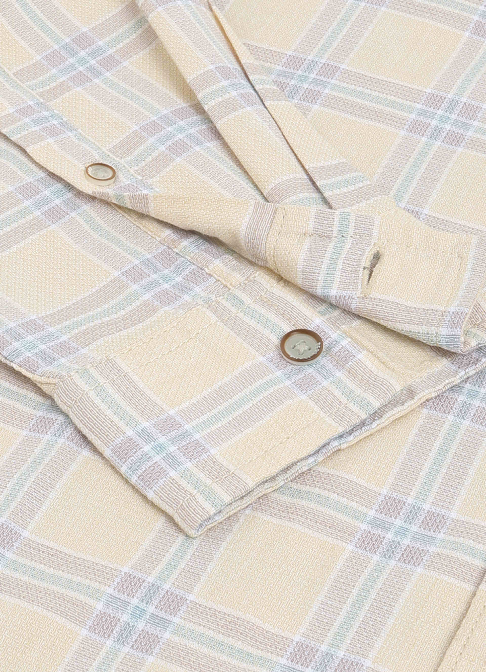 Men Yellow Checks Full Sleeves Shirt, , large image number 8