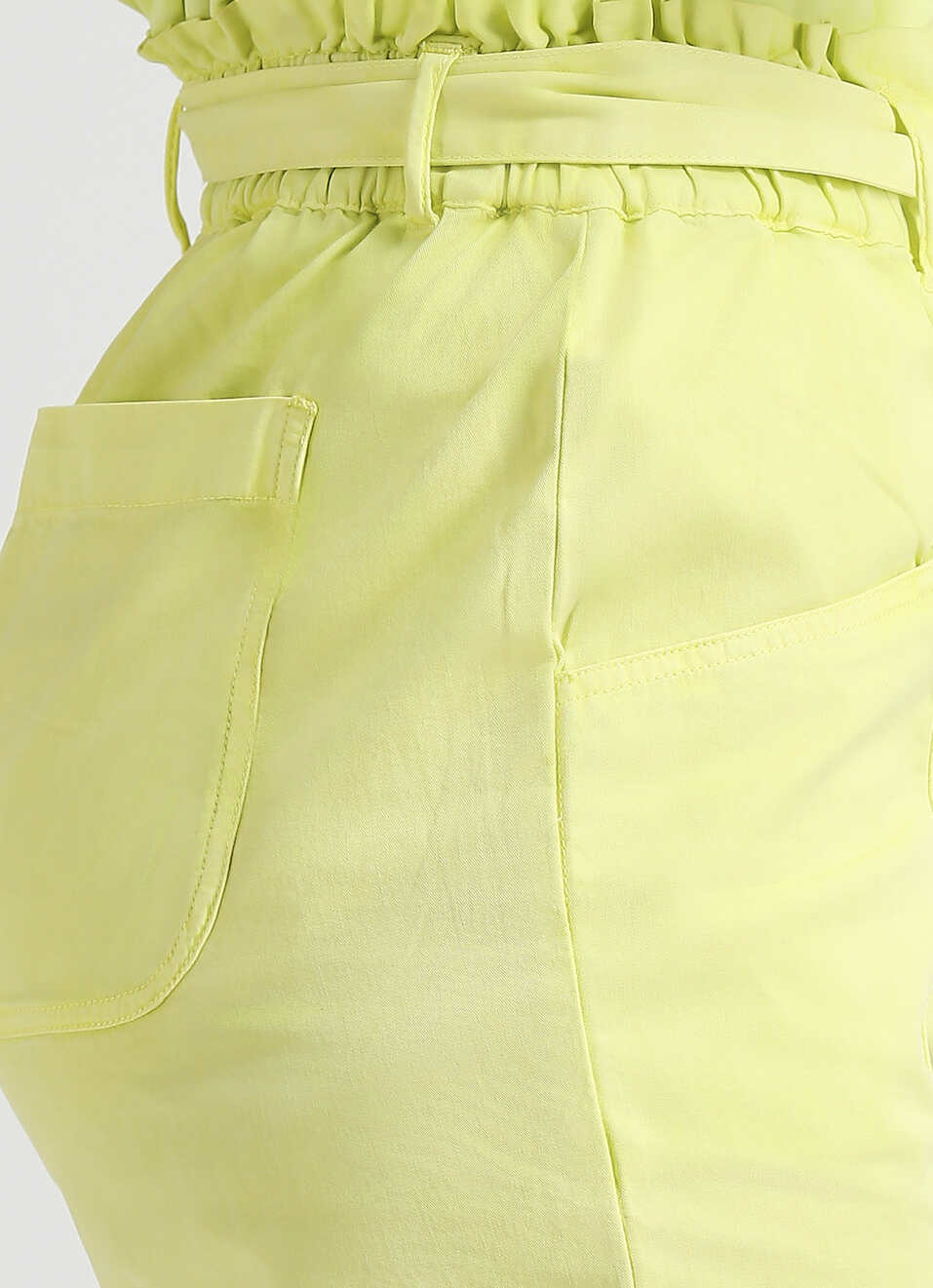 Lime Overdyed High Waist Comfort Fit Pants , , large image number 4