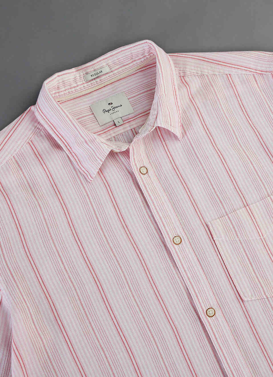 Men Pink Striped Regular Fit Full Sleeve Casual Shirt, , large image number 3