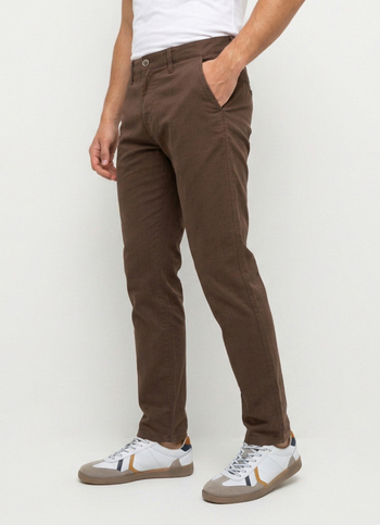 Men Brown Straight Chinos