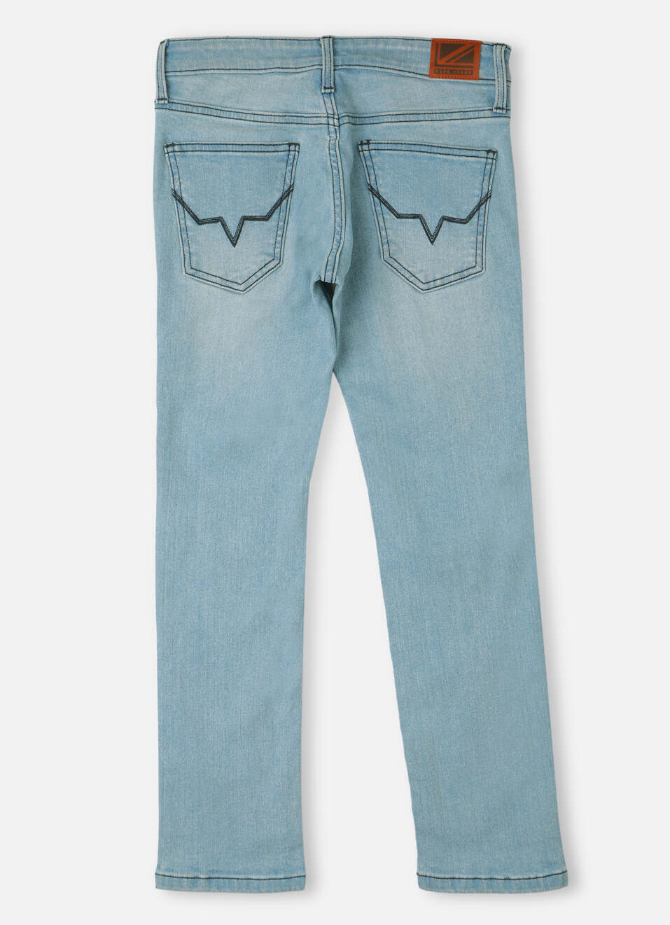 Boys Rivet Blue Mid Waist Straignt Jeans, , large image number 1
