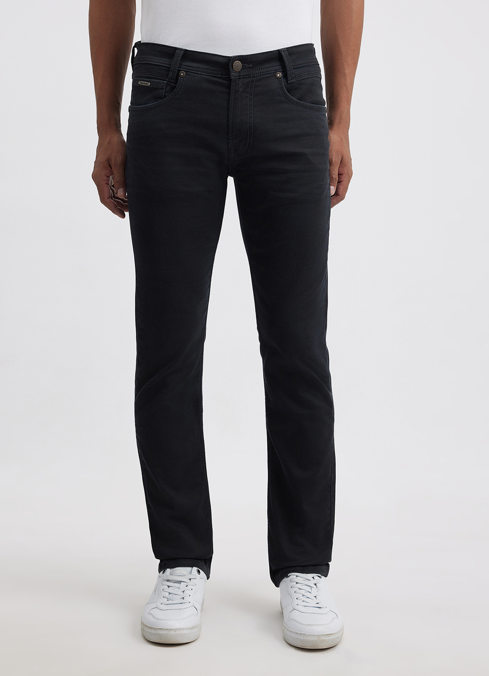 Men Blue Mid Rise Slim Jeans, , large image number 2
