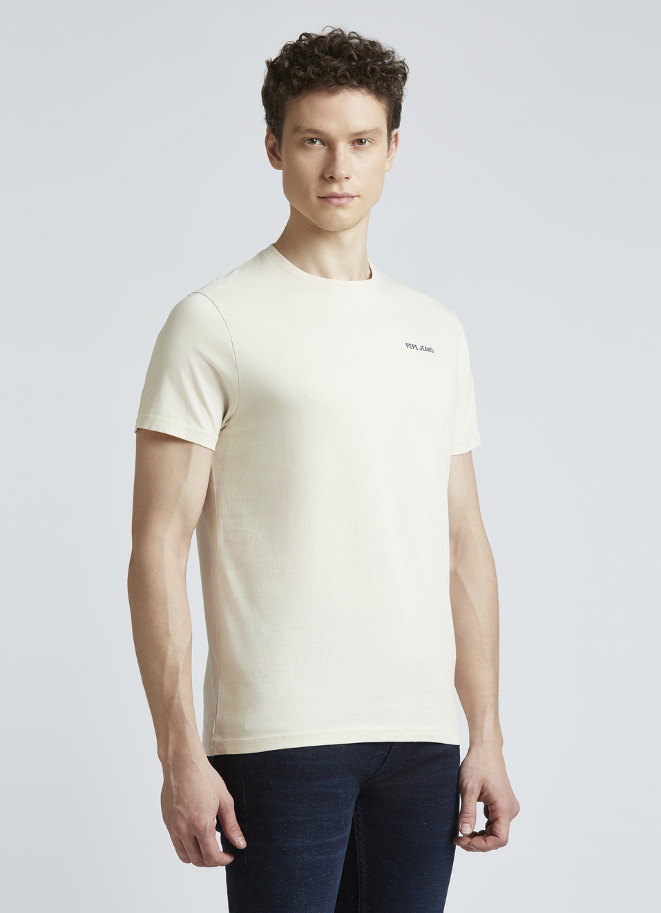 White Back Print Short Sleeve T-shirt, , large image number 3