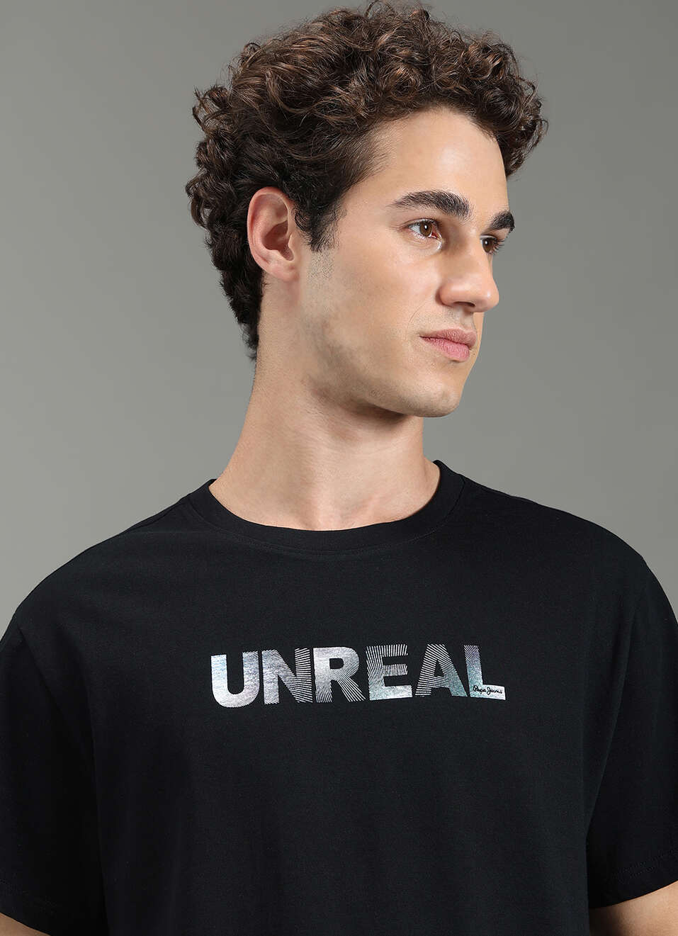 Men Black Graphic Relaxed Fit T-shirt, , large image number 4