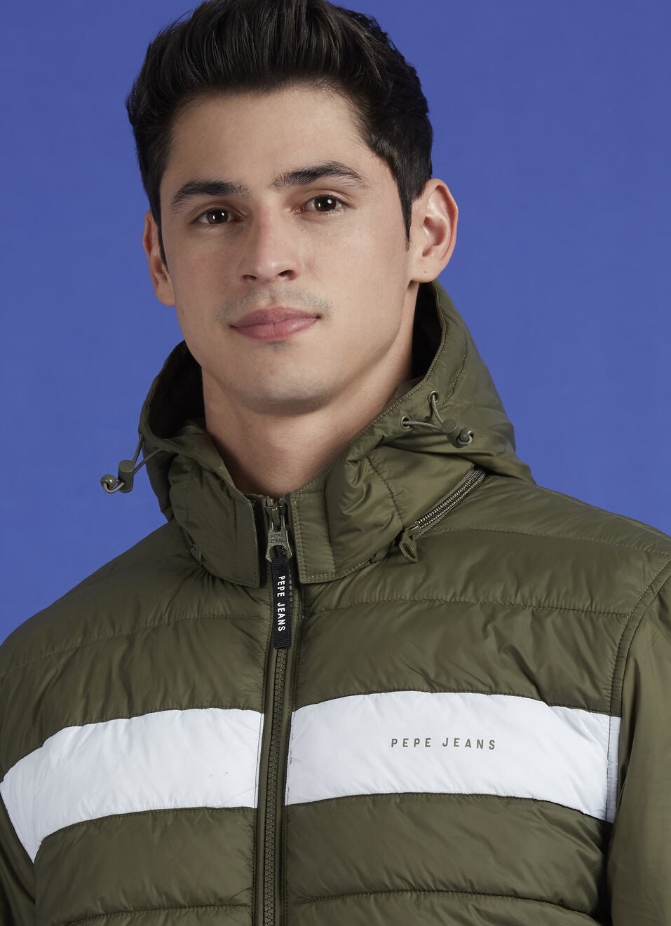 Green Colour Block Full Sleeve Jacket, , large image number 4
