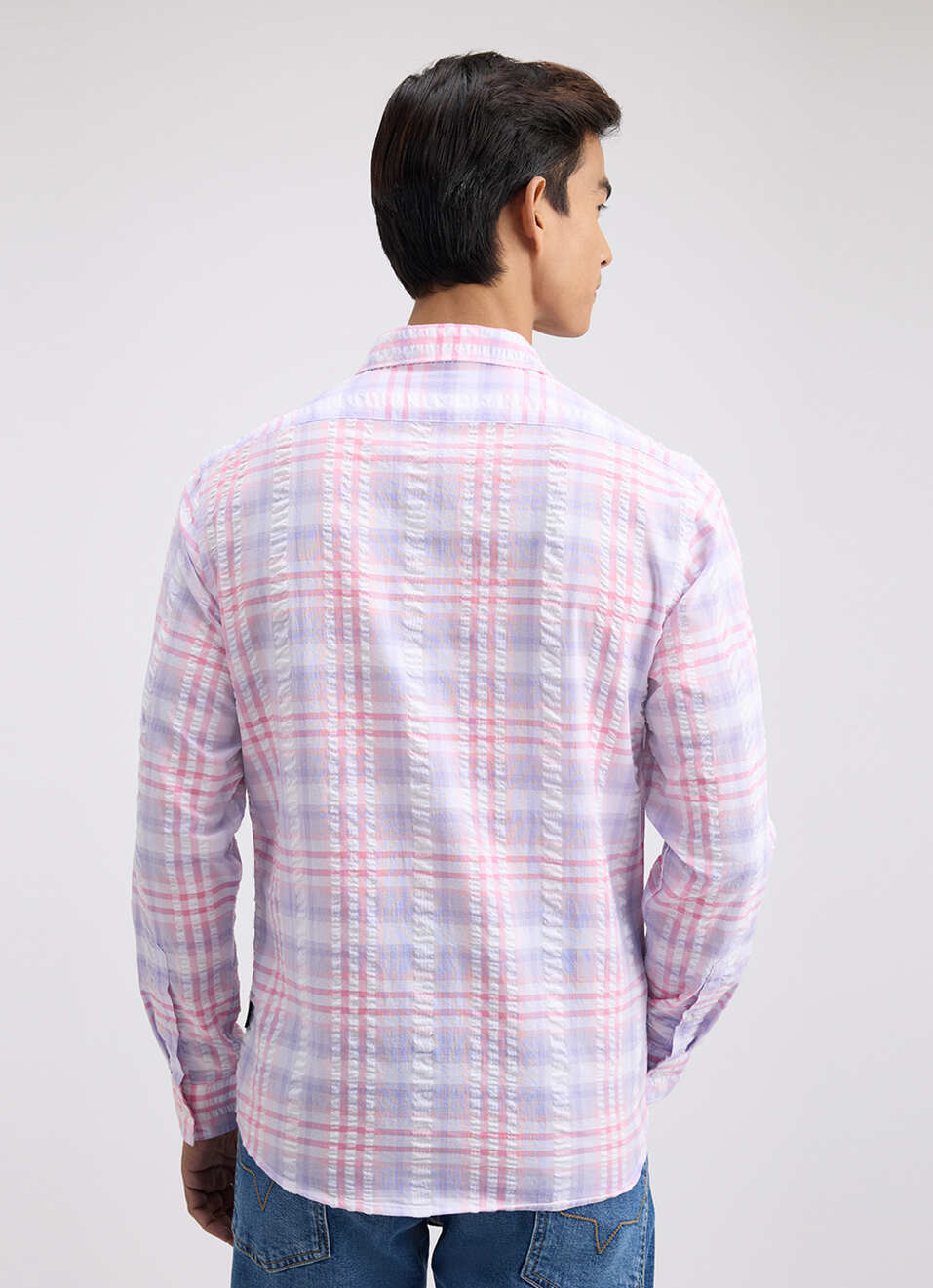 Men Purple Minimal Full Sleeve Shirt, , large image number 2
