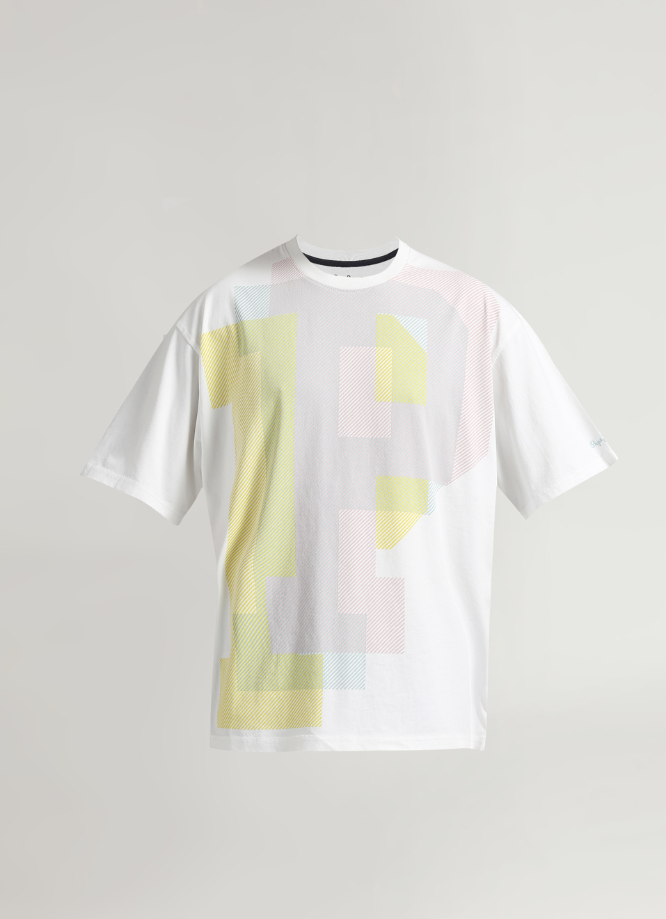 White Water Based Print Oversized Short Sleeve T-shirt , , large image number 6