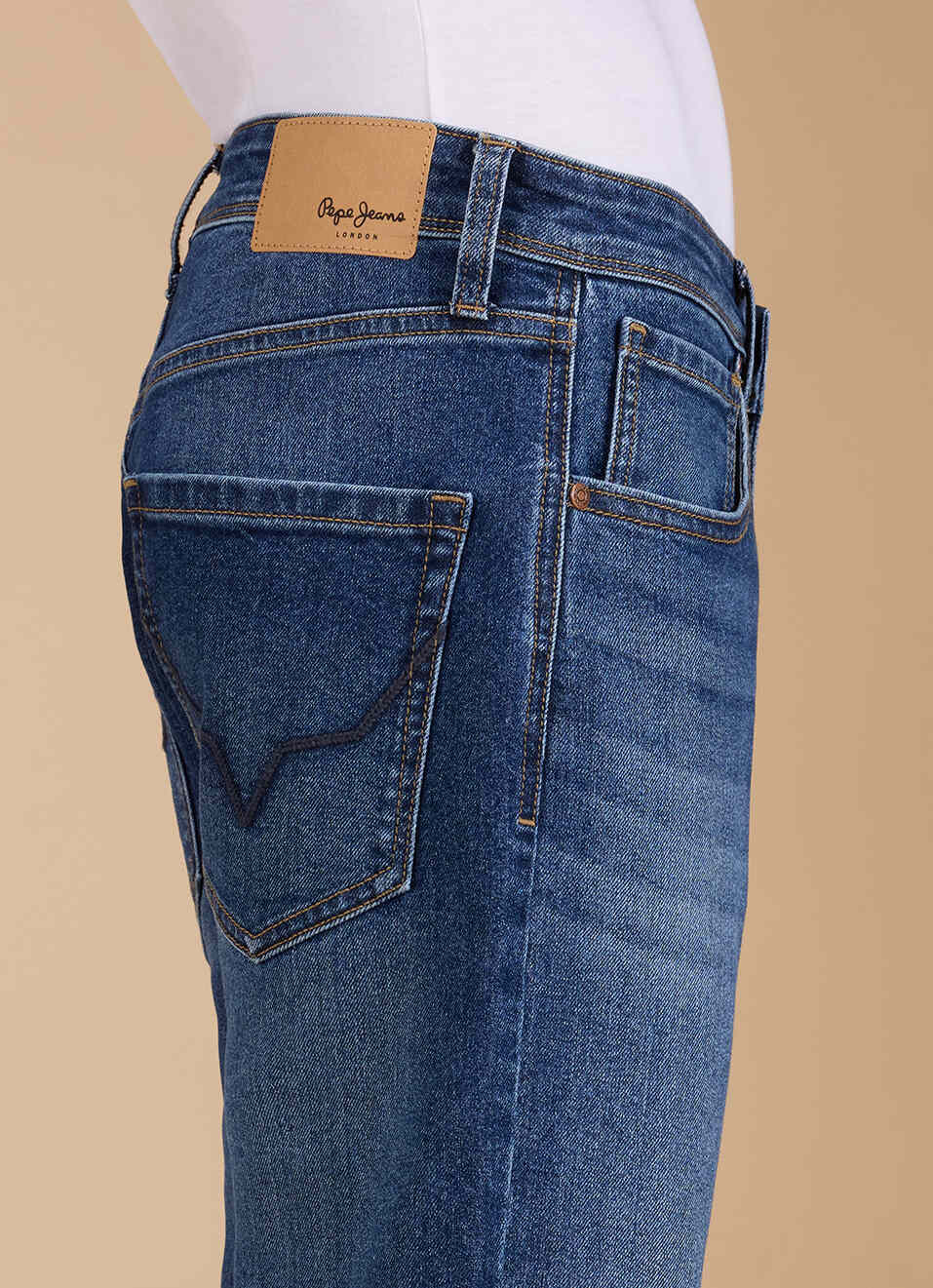 Men Blue Mid Rise Straight Fit Jeans, , large image number 4