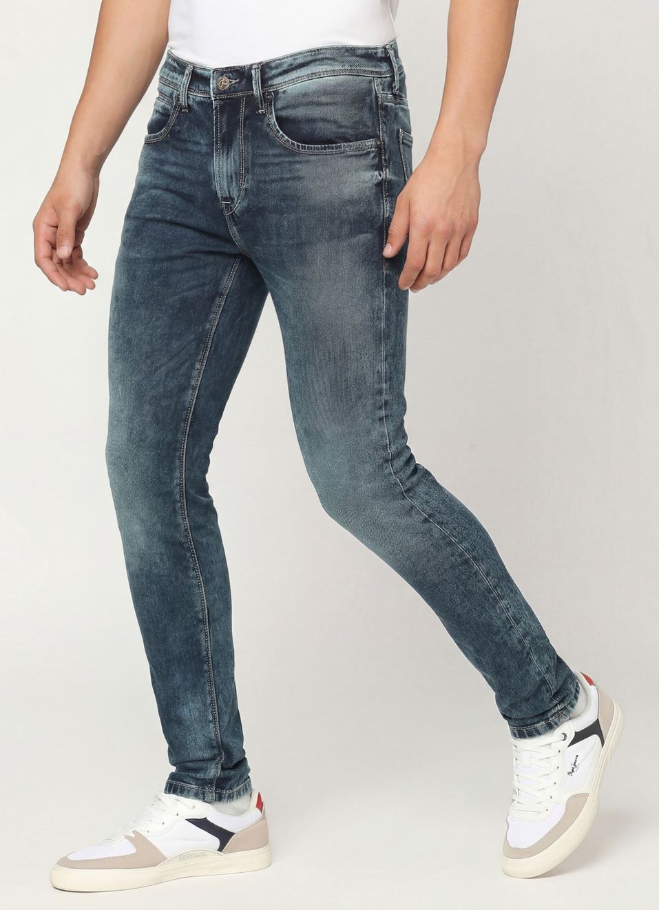 Chinox Blue Mid Rise Skinny Jeans, , large image number 0