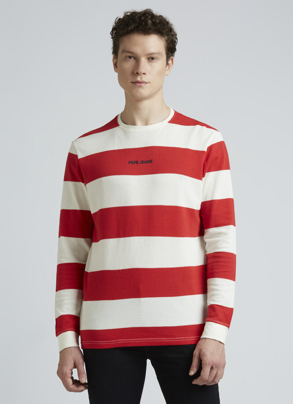 Red Stripes Full Sleeves T-shirt, , large image number 1