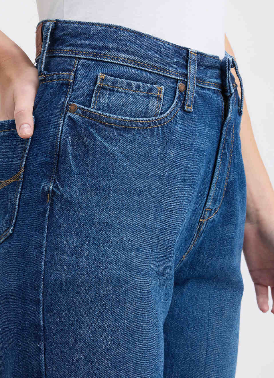 Women Blue Mom Fit High Rise Jeans , , large image number 4