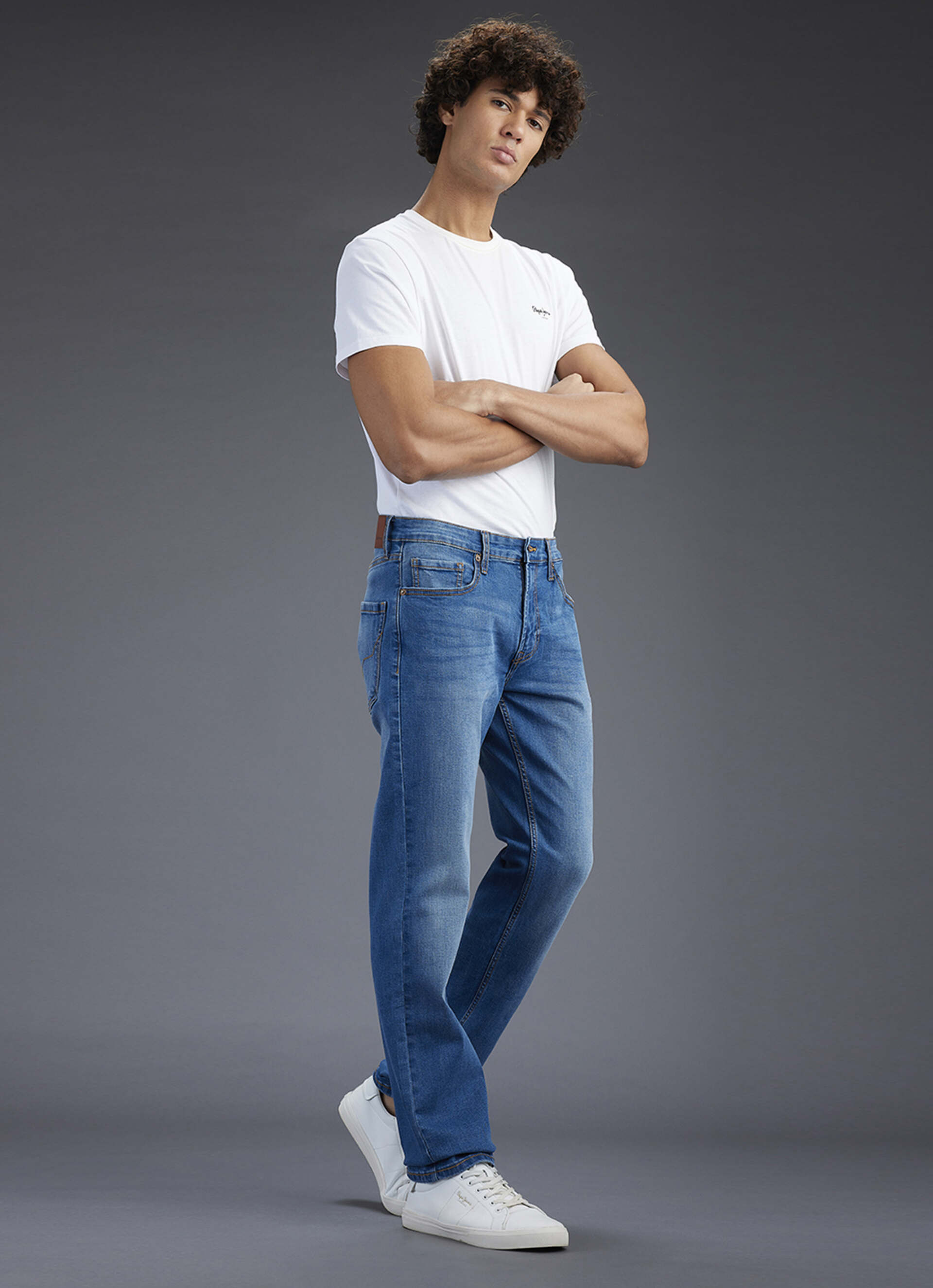 Men Blue Medium Used Straight Fit Mid Rise Stretchable Jeans, , large image number 10