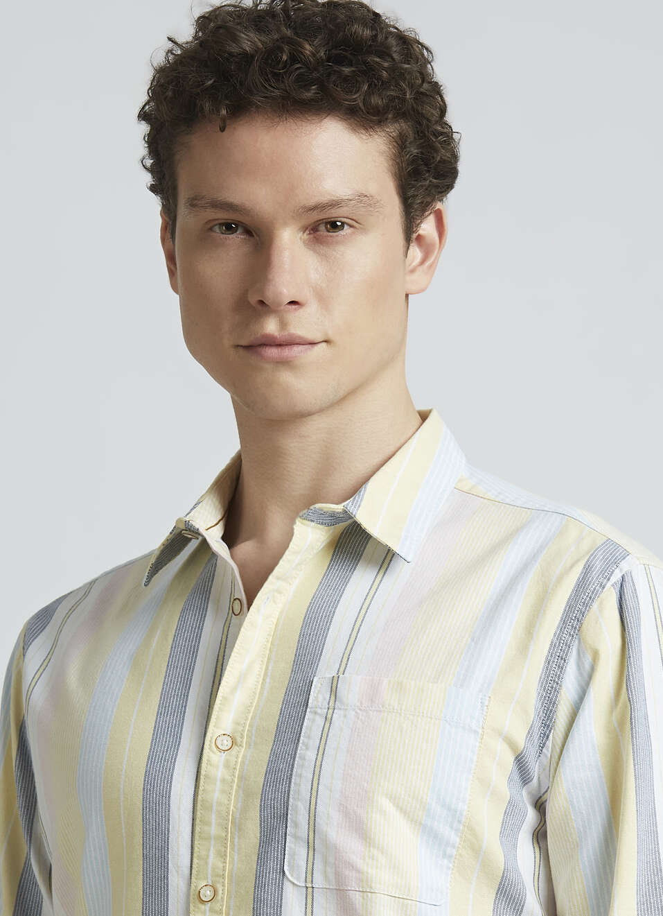 Yellow Stripes Full Sleeve Shirt, , large image number 4