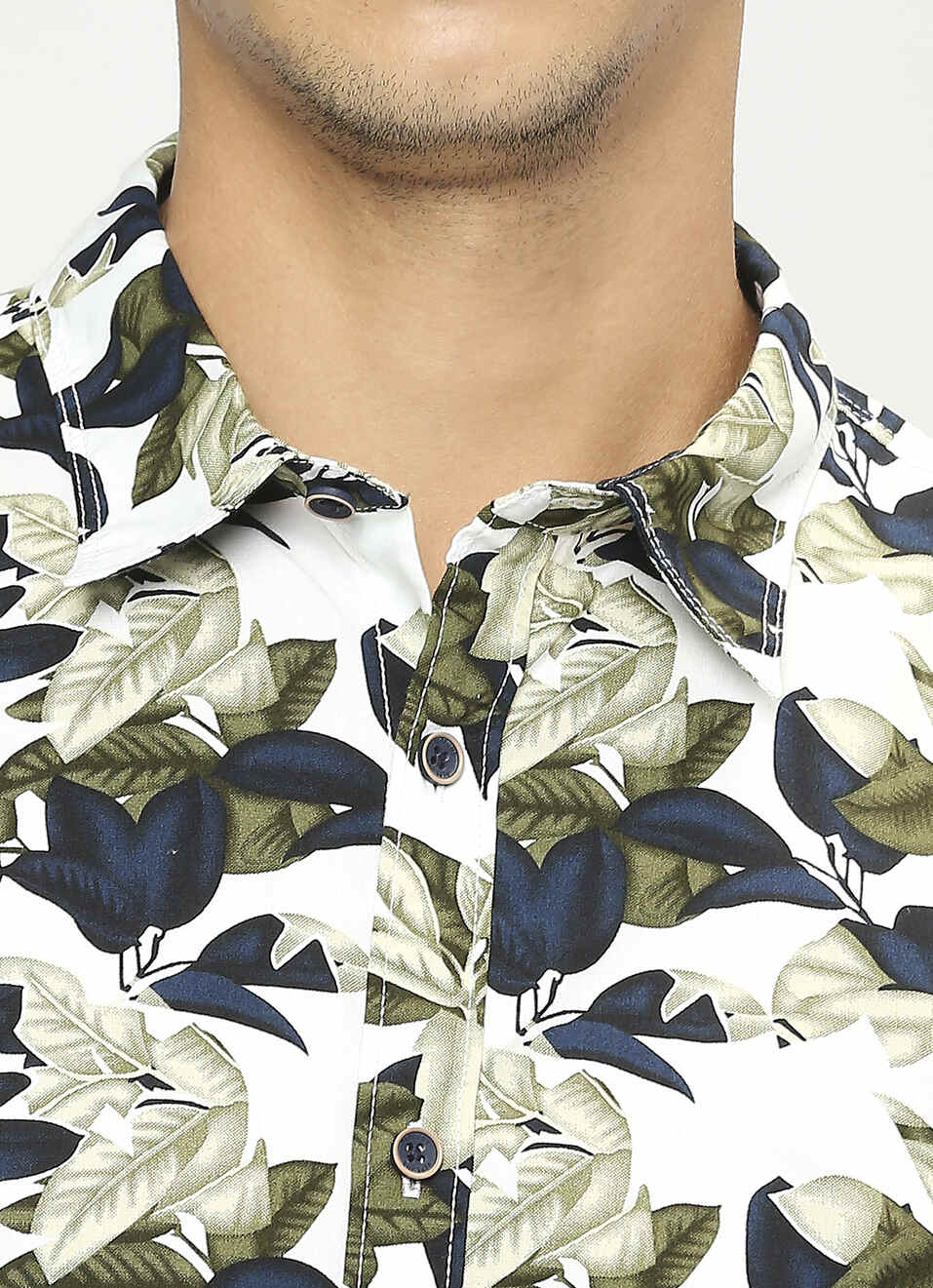 Green Printed Full Sleeved Shirt, , large image number 4
