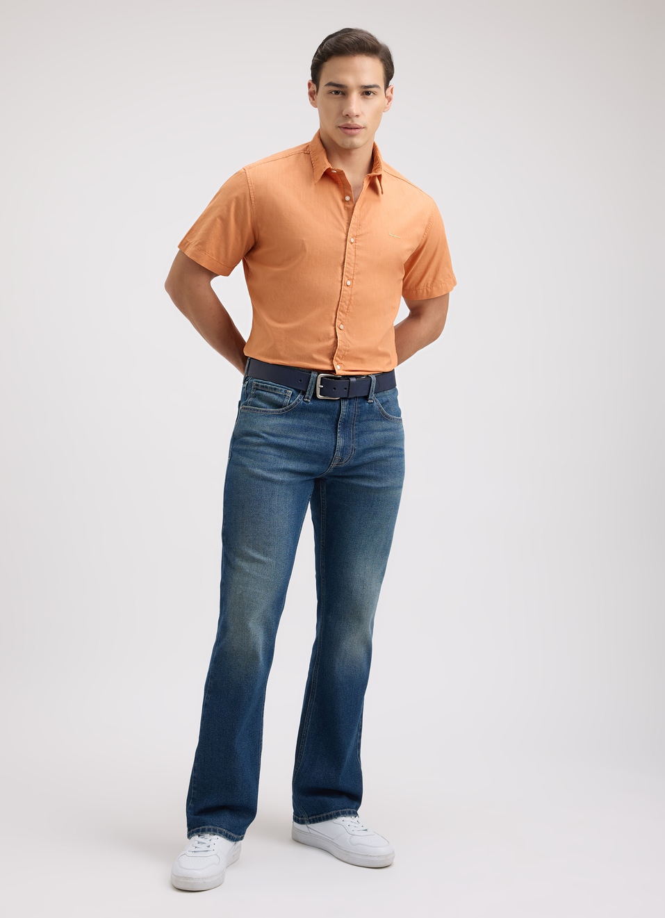 Men Orange Short Sleeve Shirt, , large image number 5